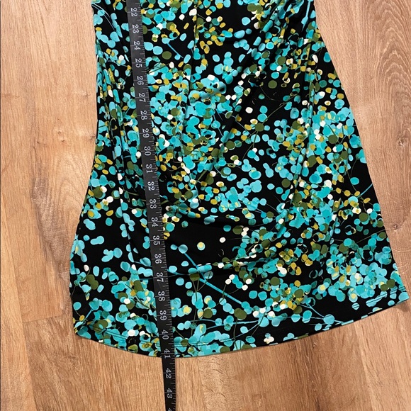 Apt 9 Black Floral Ruched Dress | Size Medium - Picture 6 of 8